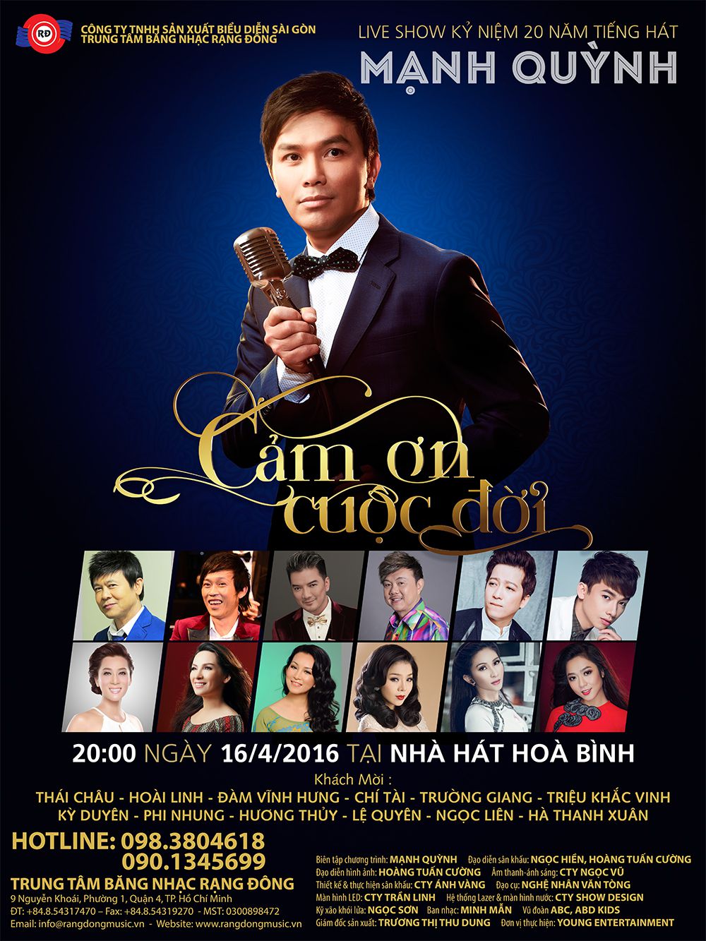 LiveShow Mạnh Quỳnh – Cám Ơn Cuộc Đời