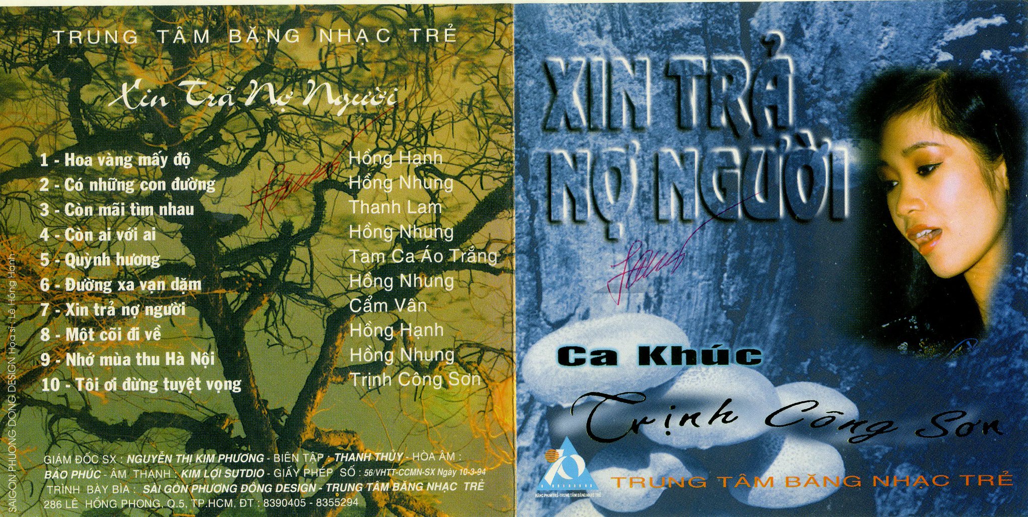 Băng Nhạc Trẻ:Various Artists- Ca Khúc Trịnh Công Sơn-Xin Trả Nợ Người